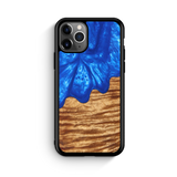 Slim Resin & Wood Phone Case (Coastline Collection - Diver's Blue) - Millennia Goods