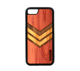 Slim Wooden Phone Case (Geometric Arrow Inlay with Cedar, Bamboo & Black Walnut) - Millennia Goods