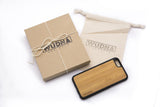 Slim Wooden Phone Case (Geometric Arrow Inlay with Cedar, Bamboo & Black Walnut) - Millennia Goods