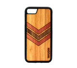 Slim Wooden Phone Case (Geometric Arrow Inlay with Cedar, Bamboo & Black Walnut) - Millennia Goods