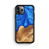Slim Resin & Wood Phone Case (Coastline Collection - Diver's Blue) - Millennia Goods
